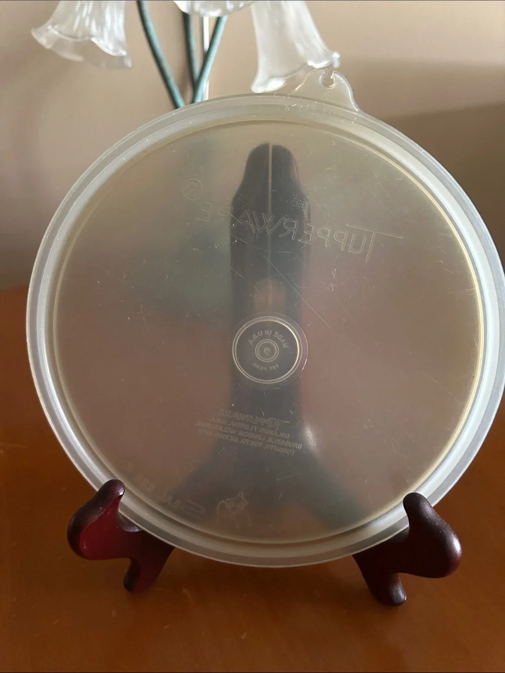 Vintage Tupperware Translucent Round Storage Lid